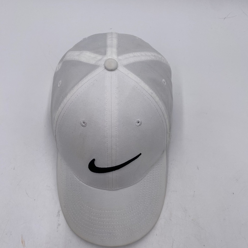 Nike Golf Hat Club Cap M/L SnapBack  White  OSFM Cleaned Drifit See Pics - Picture 4 of 11